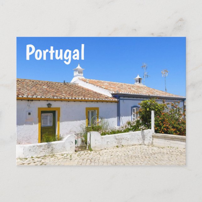 Portugal Traditional Old Houses in the Algarve Postcard (Front)