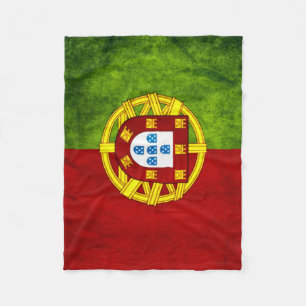 Portugal Urban Grunge Flag Fleece Blanket