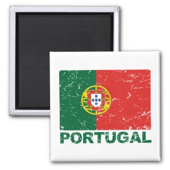 Portugal Vintage Flag Magnet by allworldtees at Zazzle