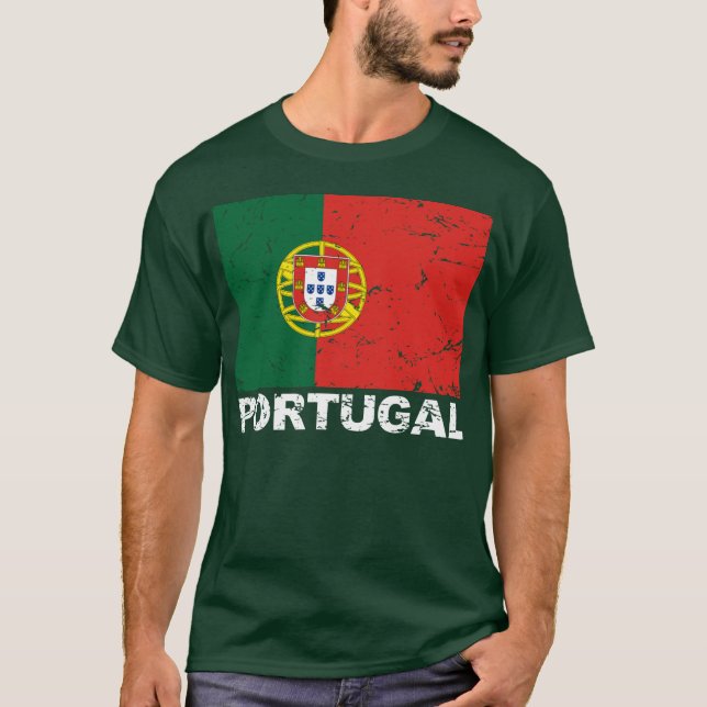 Portugal Vintage Flag T-Shirt (Front)