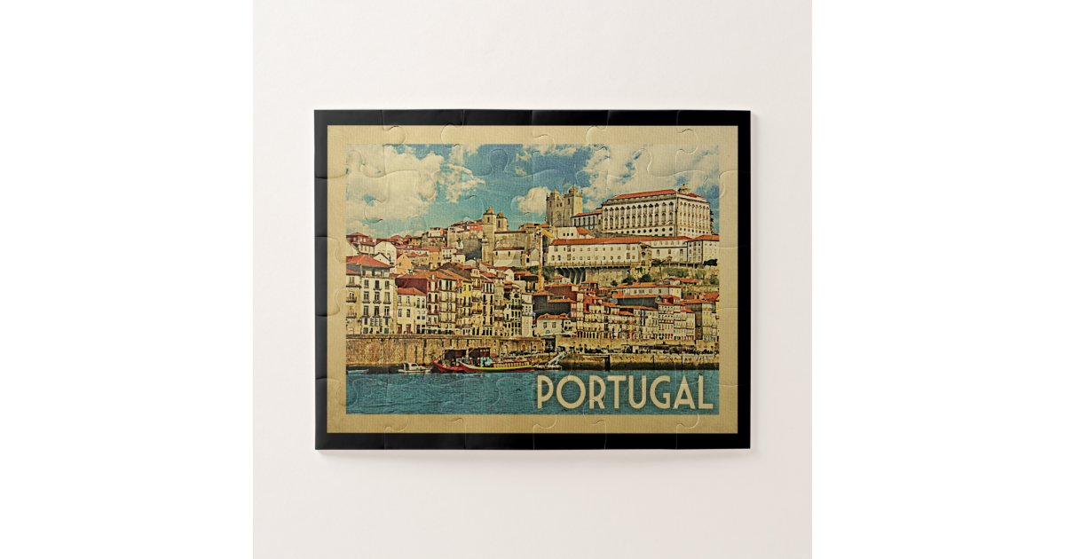 Portugal Vintage Travel Jigsaw Puzzle Zazzle Com
