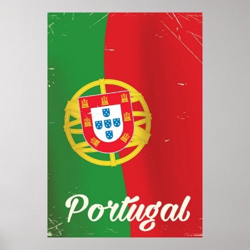 Portugal vintage travel poster