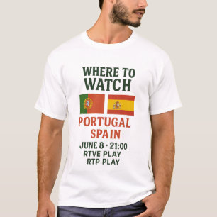 Portugal vs Spain Match Day Fan Shirt