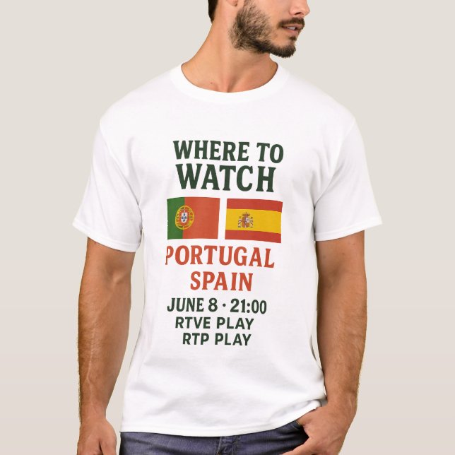 Portugal vs Spain Match Day Fan Shirt (Front)