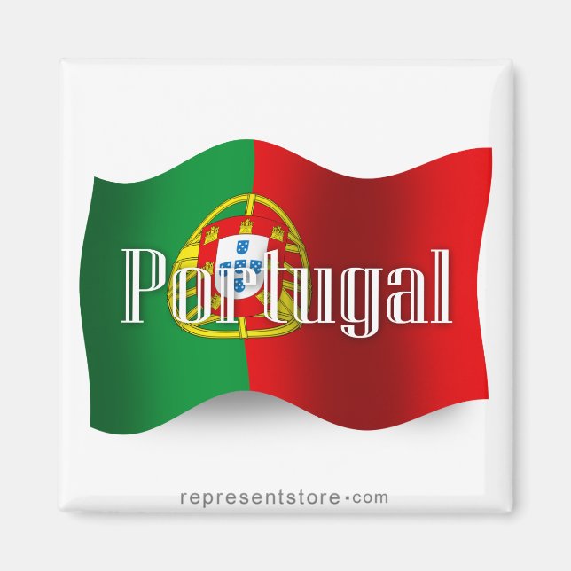Portugal Waving Flag Magnet (Front)