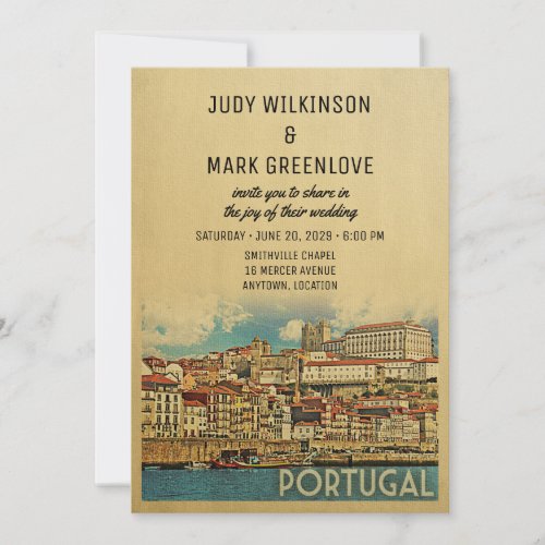 Portugal Wedding Invitation River Douro