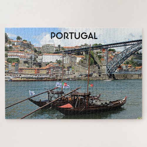 Portugal Wine barrel boats  Porto Jigsaw Puzzle