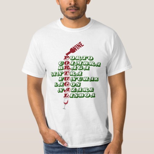 Portugal Wine Cities in Portugal Porto Braga  T_Shirt