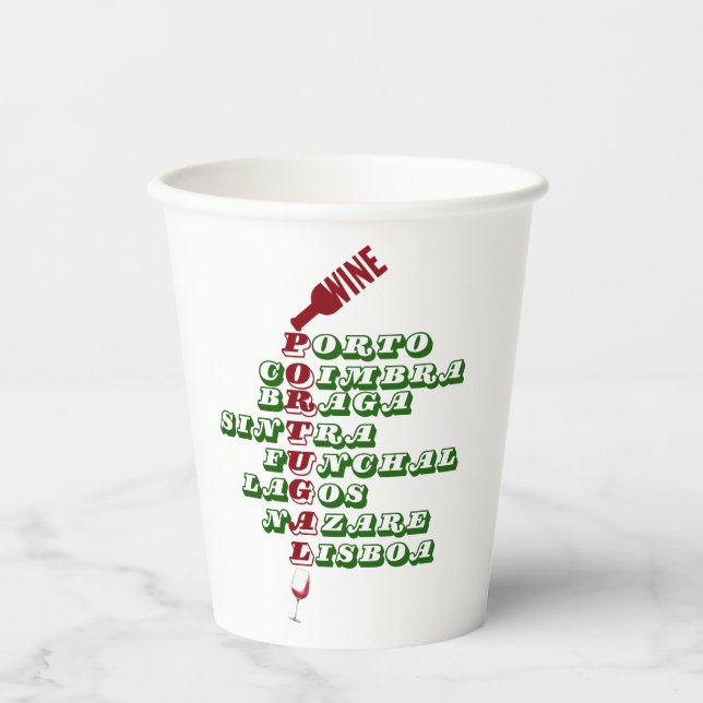 Portugal Wine Paper cup (Front)