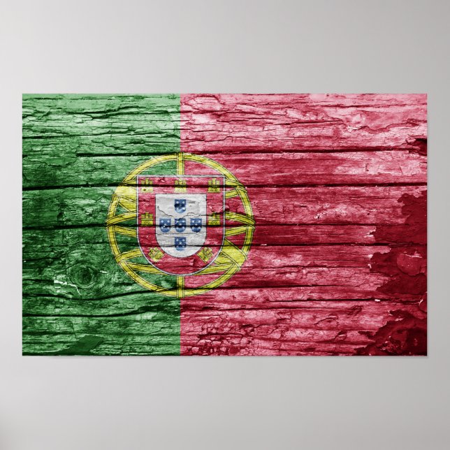 Portugal wood flag poster (Front)