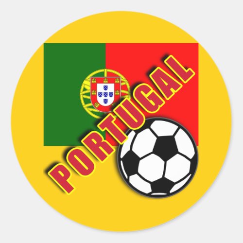PORTUGAL World Soccer Fan Tshirts Classic Round Sticker