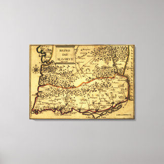 PortugalPanoramic MapPortugal Canvas Print