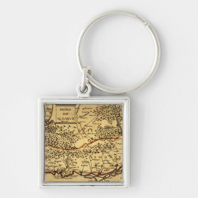 PortugalPanoramic MapPortugal Keychain (Front)