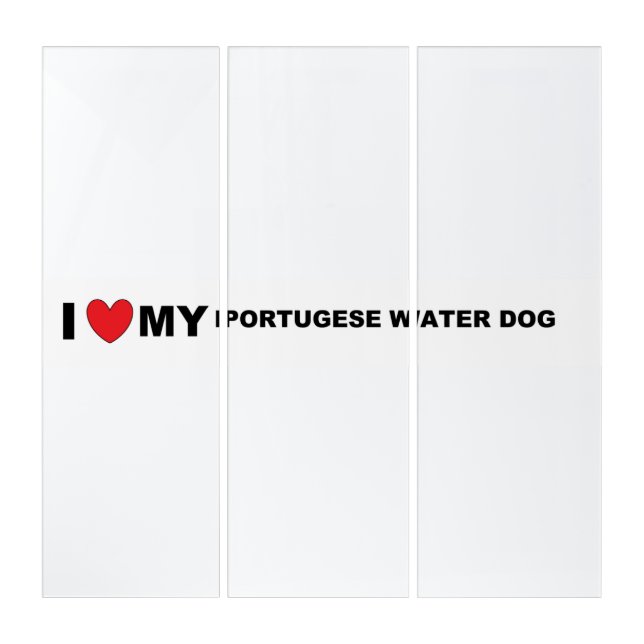 portugese water dog love triptych (Front)