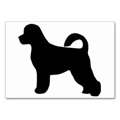 portugese water dog silhouettepng table number