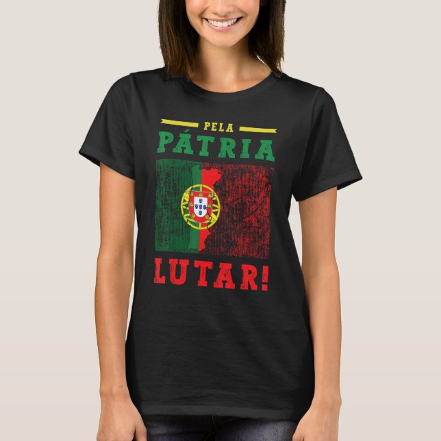 Português Portugal Flag Portugal Soccer Portuguese T-Shirt (Front)
