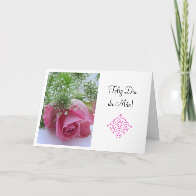 Portuguese:1 Mae/ Mother's Day Card (Front)