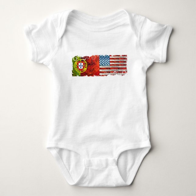 Portuguese American Baby Bodysuit (Front)