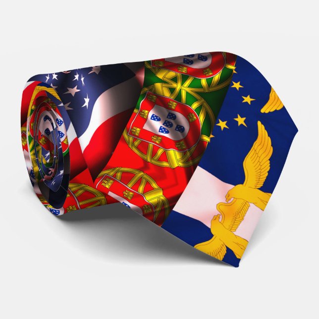 Portuguese American designs Neck Tie (Rolled)