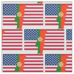 PORTUGUESE AMERICAN Flag Map Fabric