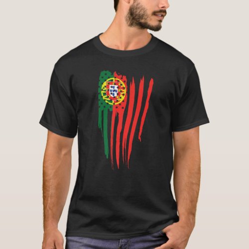 Portuguese American Flag USA Portugal Flag T_Shirt