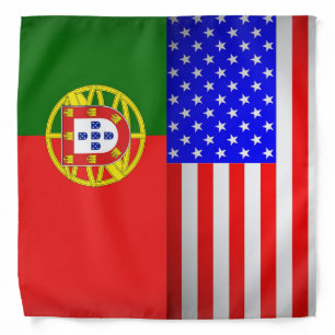 Portuguese American flags Bandana