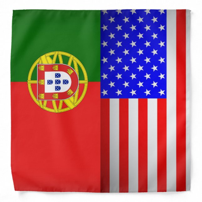 Portuguese American flags Bandana (Front)