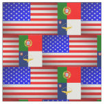Portuguese American flags Fabric