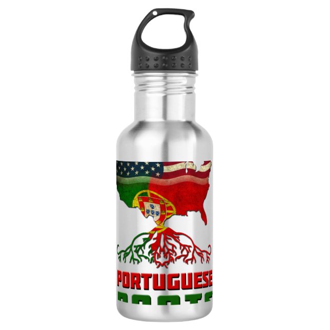 Portuguese American Roots Water Bottle (Front)