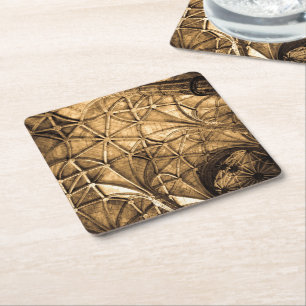 Portuguese Architecture Square Paper Coaster
