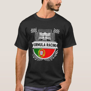 Portuguese Auto Race Portugal Flag Formula Racing T-Shirt