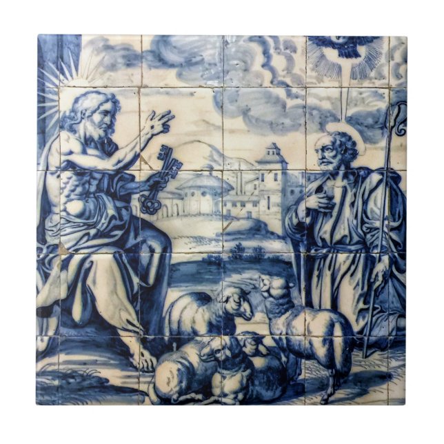Portuguese Azulejo 005 Ceramic Tile (Front)