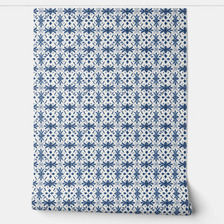 Portuguese Azulejo Essence Mini - Blue and White Wallpaper