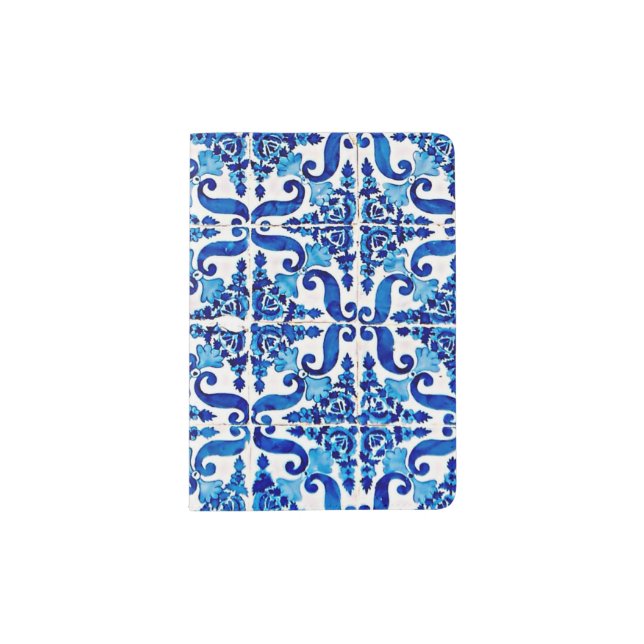 Portuguese Azulejo Passport Holder (Front)