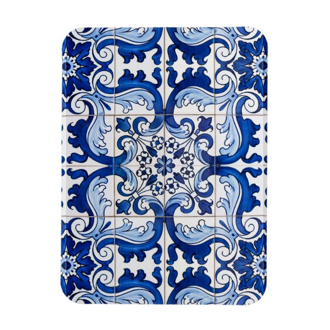 Portuguese Azulejo Seamless Pattern Magnet (Vertical)