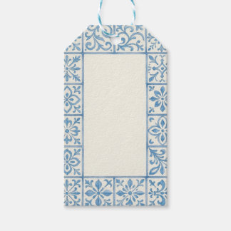Portuguese Azulejo tile blue stationary design Gift Tags