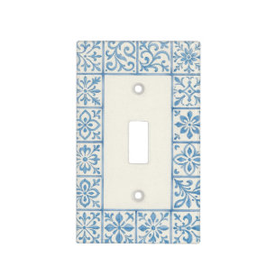 Portuguese Azulejo tile blue stationary design Light Switch Cover