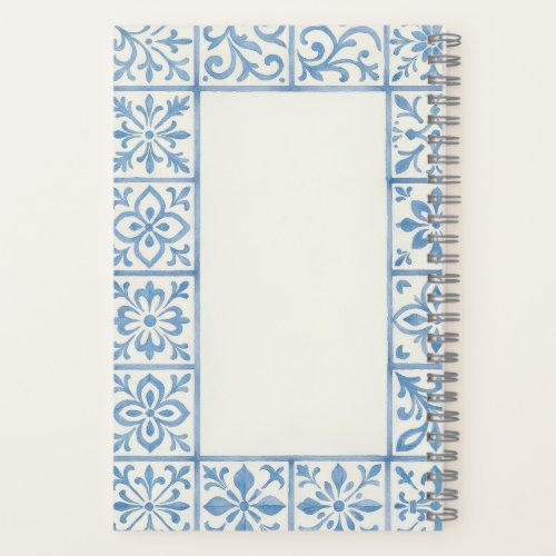 Portuguese Azulejo tile blue stationary design Notebook