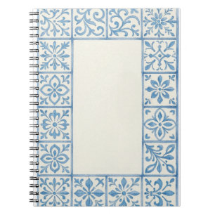 Portuguese Azulejo tile blue stationary design Notebook