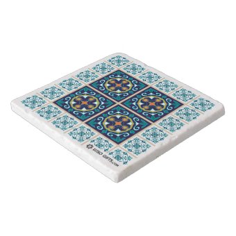 Portuguese Azulejo Tile Marble Trivet | Zazzle