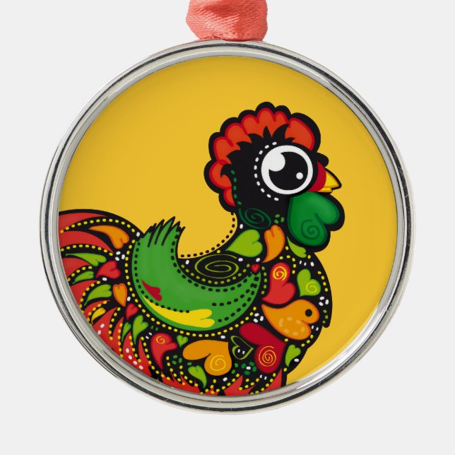 Portuguese Barcelos Rooster ornament (Front)