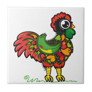 Portuguese Barcelos Rooster Tile