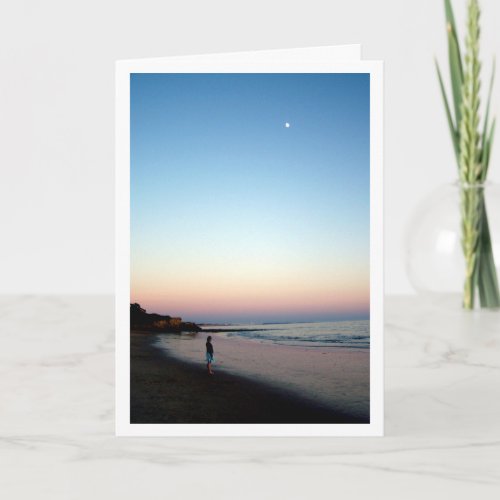 Portuguese Beach Evening Sunset Card