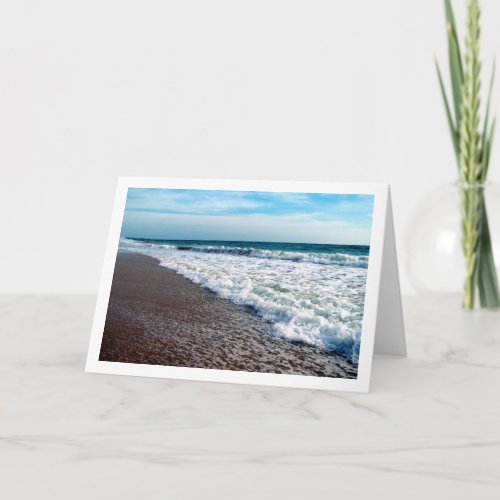 Portuguese Beach Waves Landscape Card