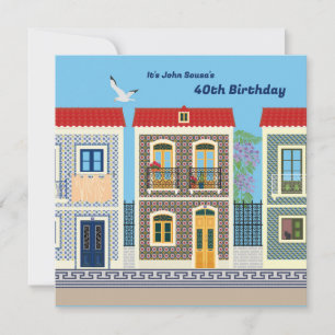 Portuguese beautiful houses with tiles or azulejos