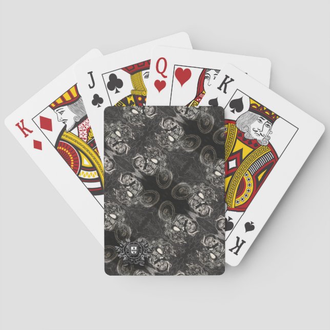 Portuguese biker art poker cards (Back)