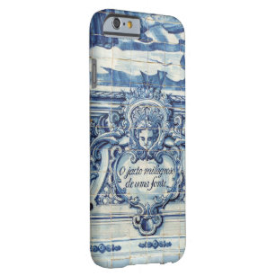 Portuguese blue and white wall tiles with angels barely there iPhone 6 case