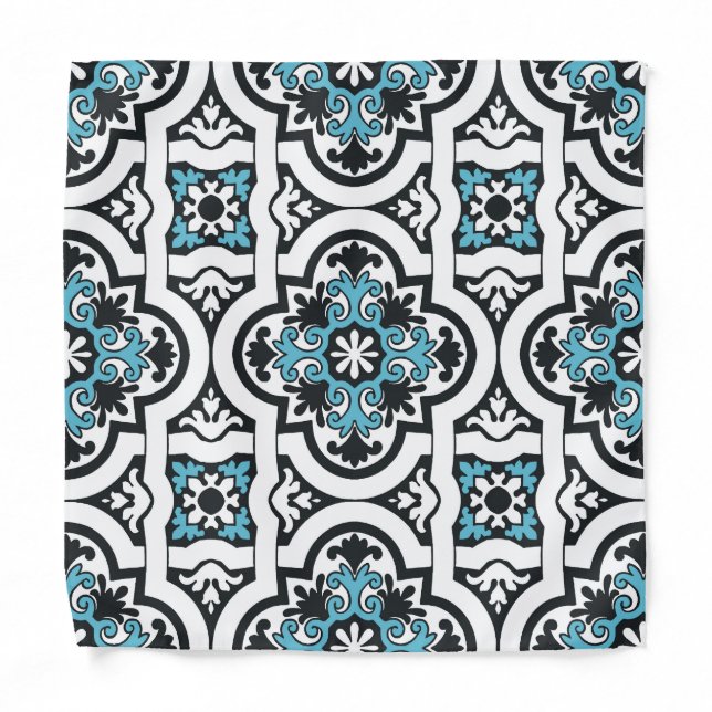 Portuguese blue tile bandana (Front)