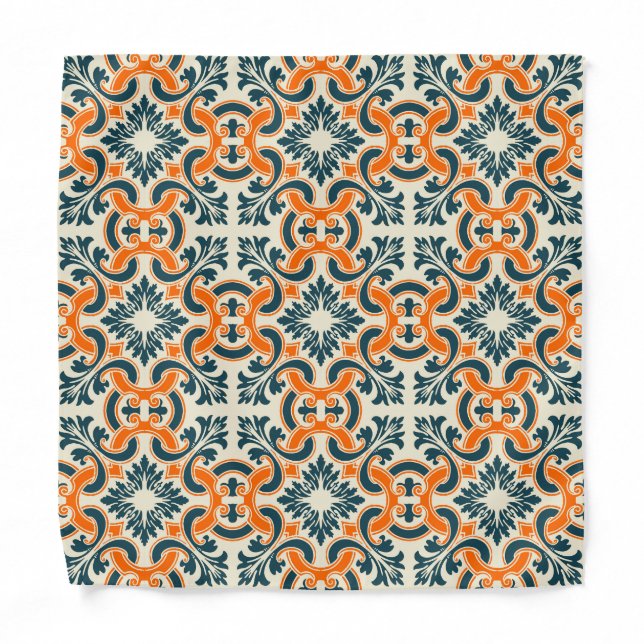 Portuguese blue tile bandana (Front)