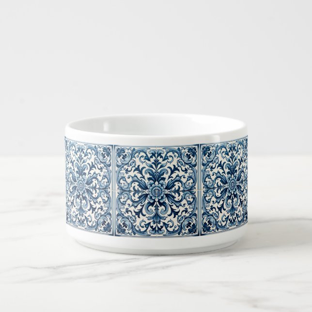 Portuguese blue tile bowl (Center)
